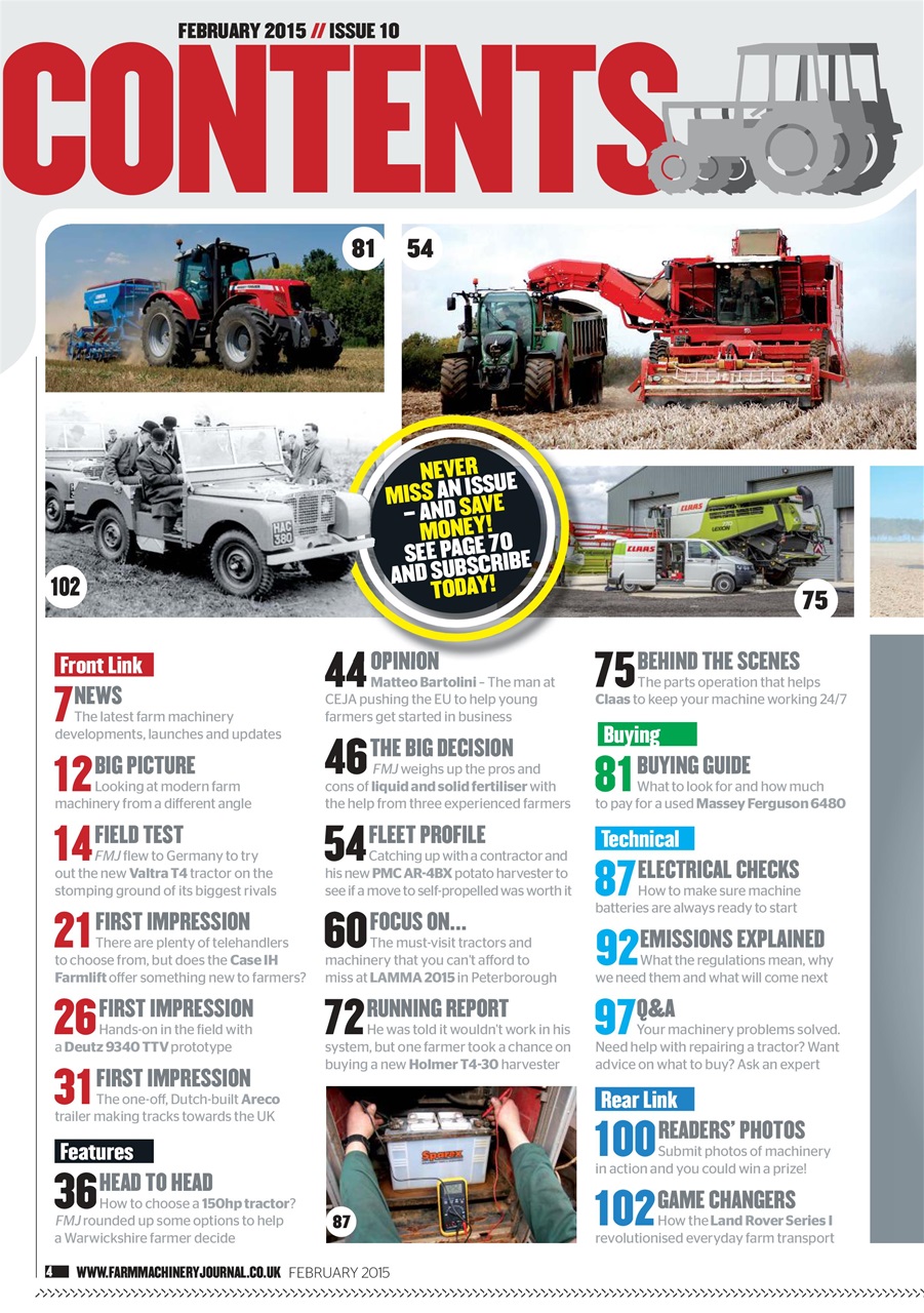 Farm Machinery Journal Preview Pages