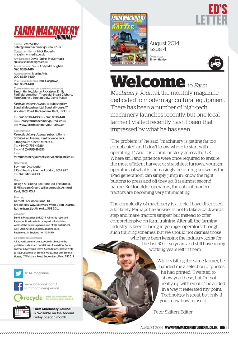 Farm Machinery Journal Preview Pages