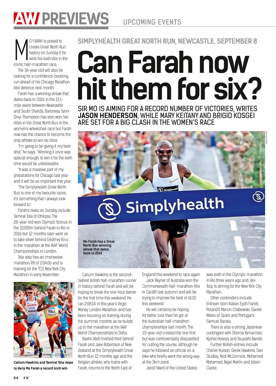 AW – Athletics Weekly Magazine Preview Pages