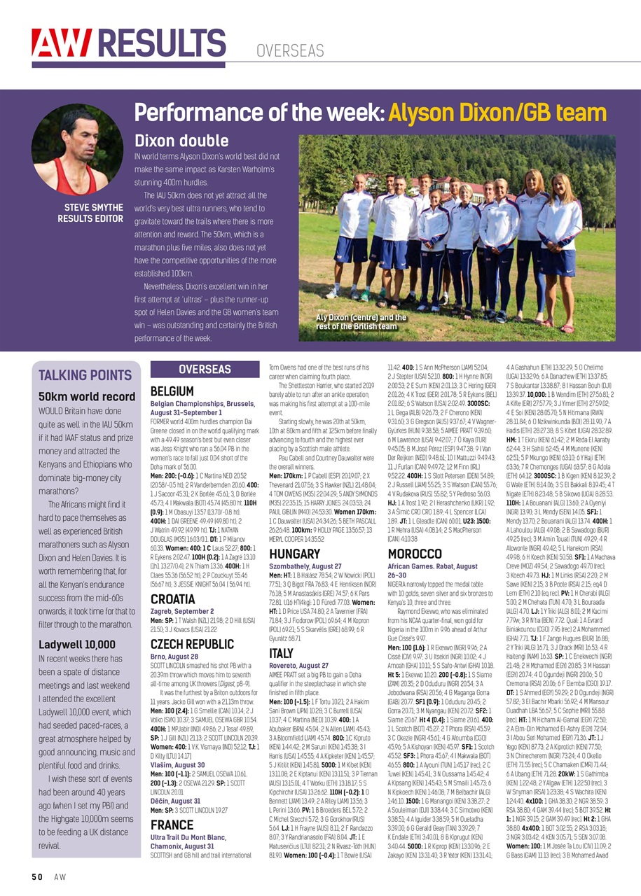 AW – Athletics Weekly Magazine Preview Pages