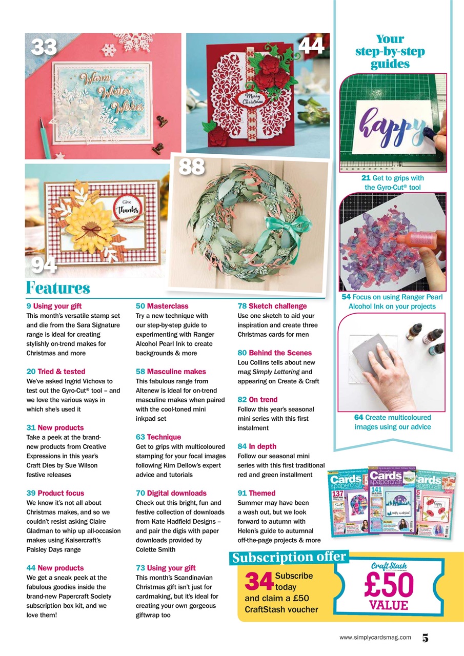 Simply Cards & Papercraft Preview Pages