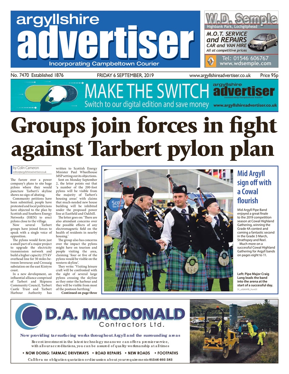 Argyllshire Advertiser Preview Pages