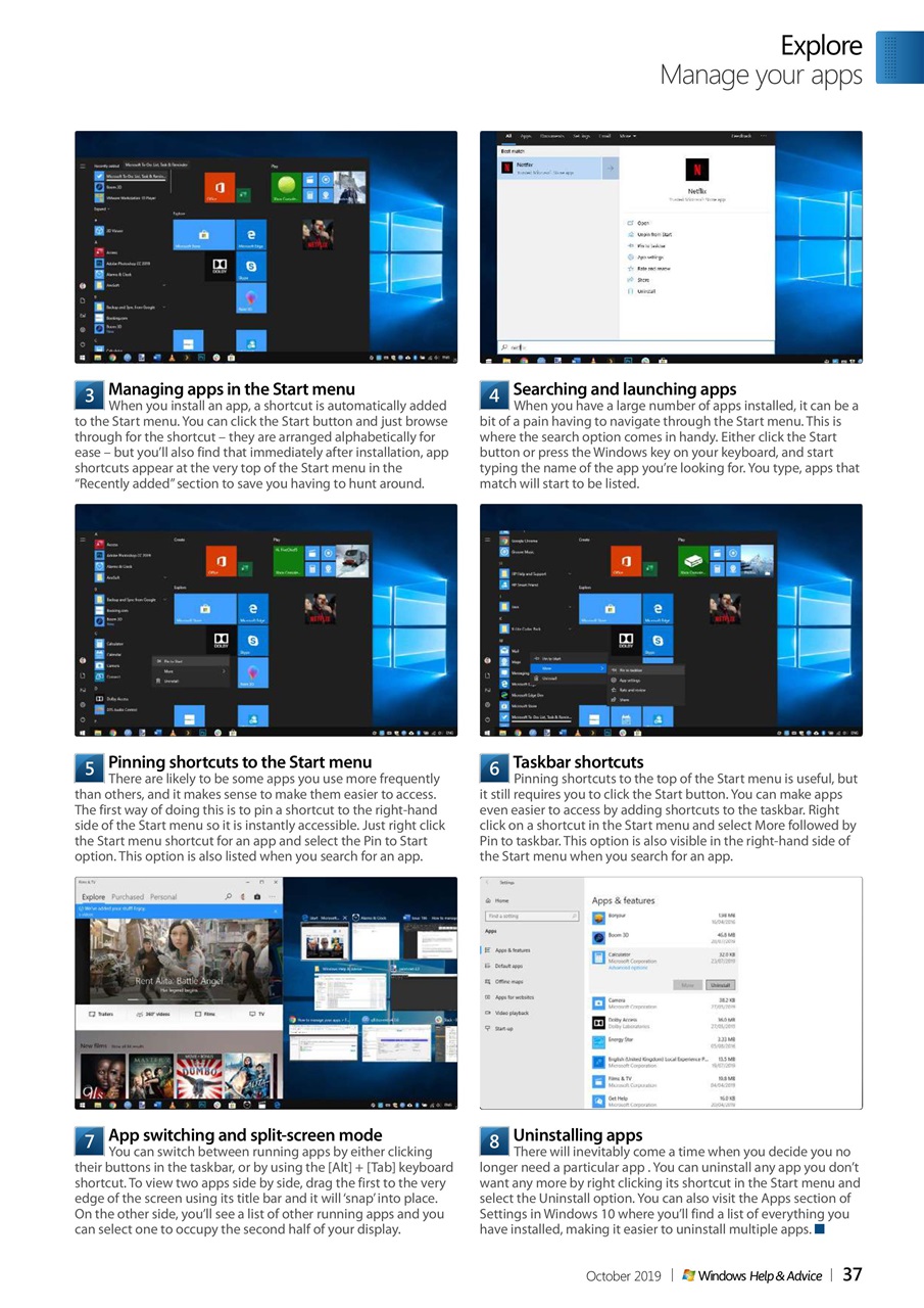Windows Help & Advice Preview Pages