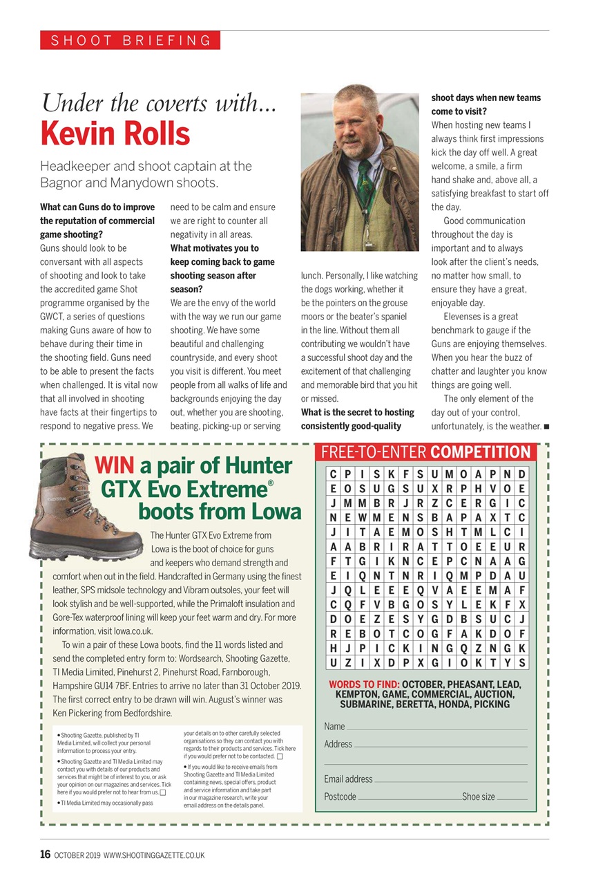 Shooting Gazette Preview Pages