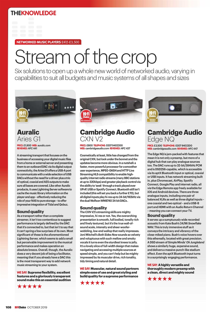 Hi-Fi Choice Preview Pages