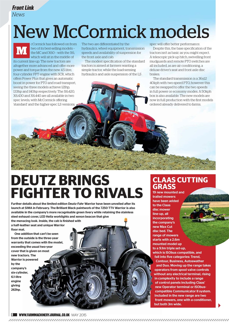 Farm Machinery Journal Preview Pages
