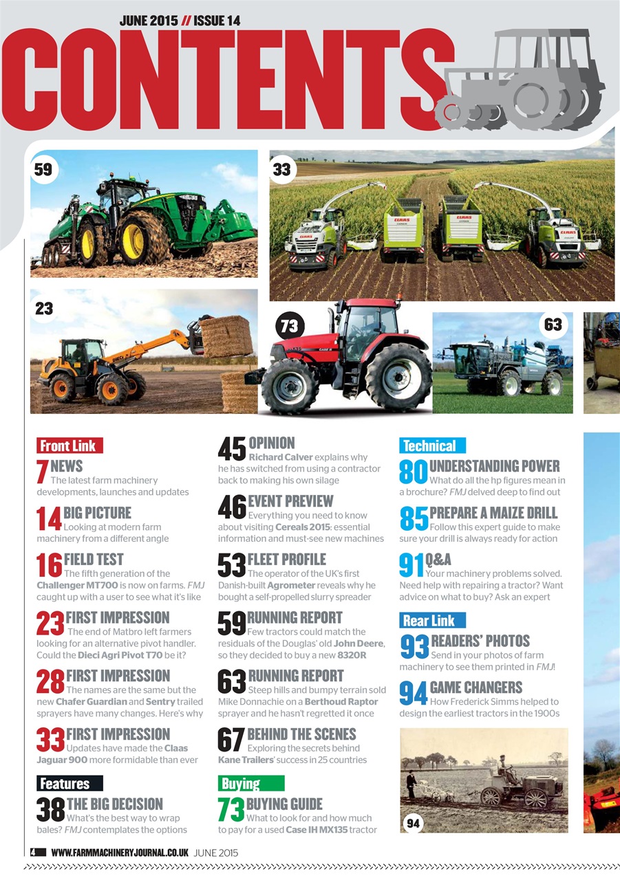 Farm Machinery Journal Preview Pages
