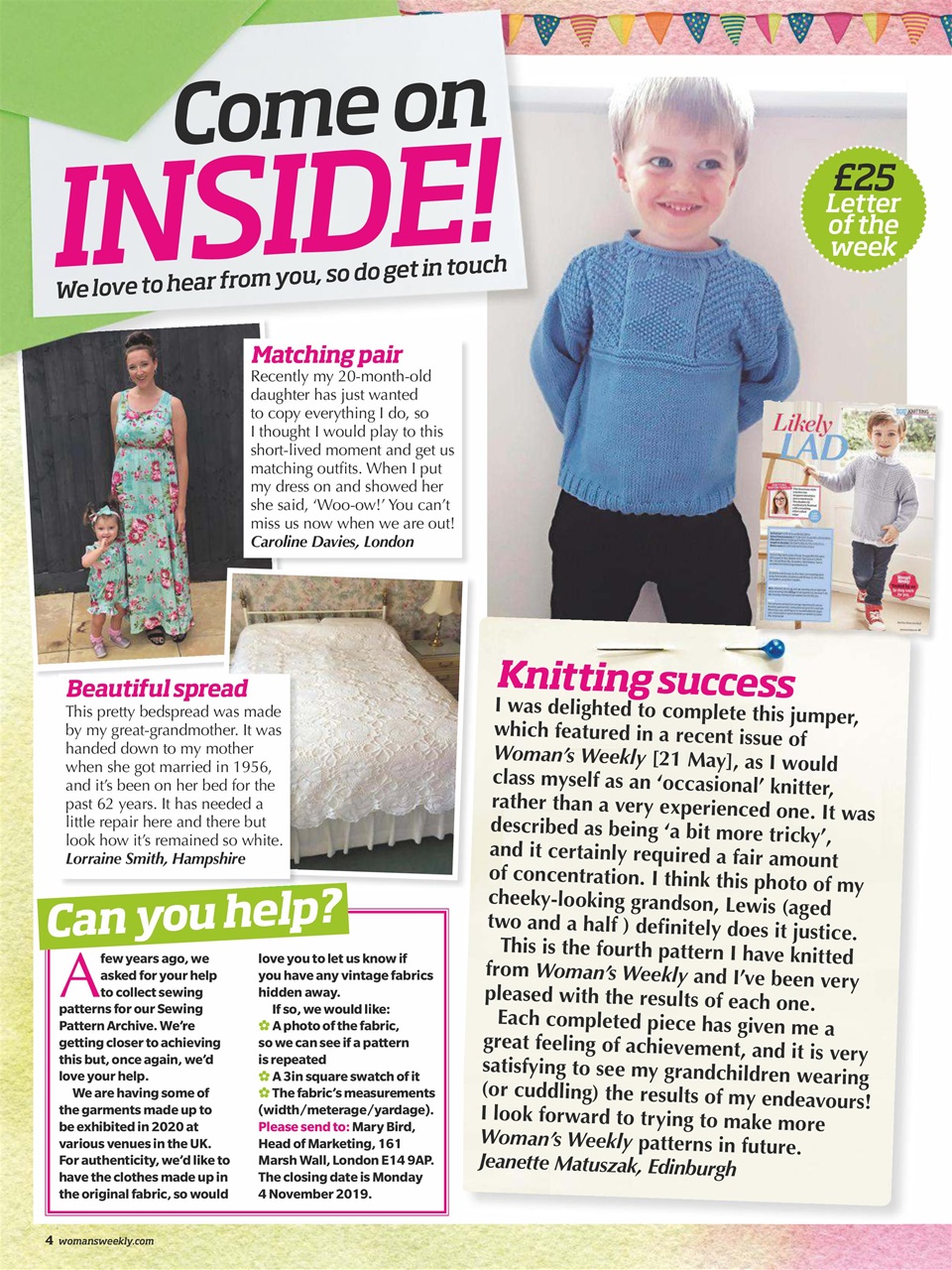 Woman's Weekly Preview Pages