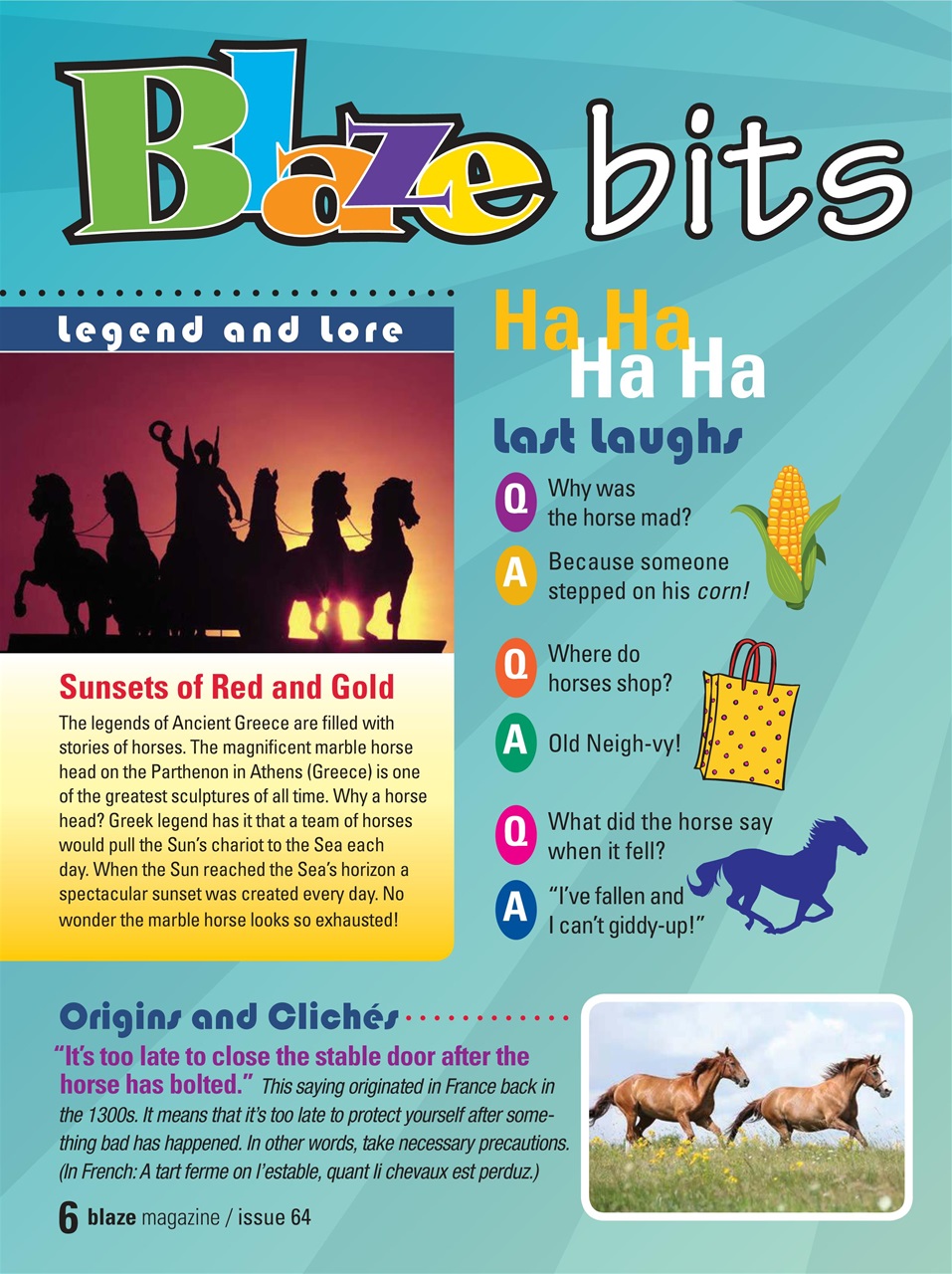 Blaze Magazine For Horse Crazy Kids Preview Pages