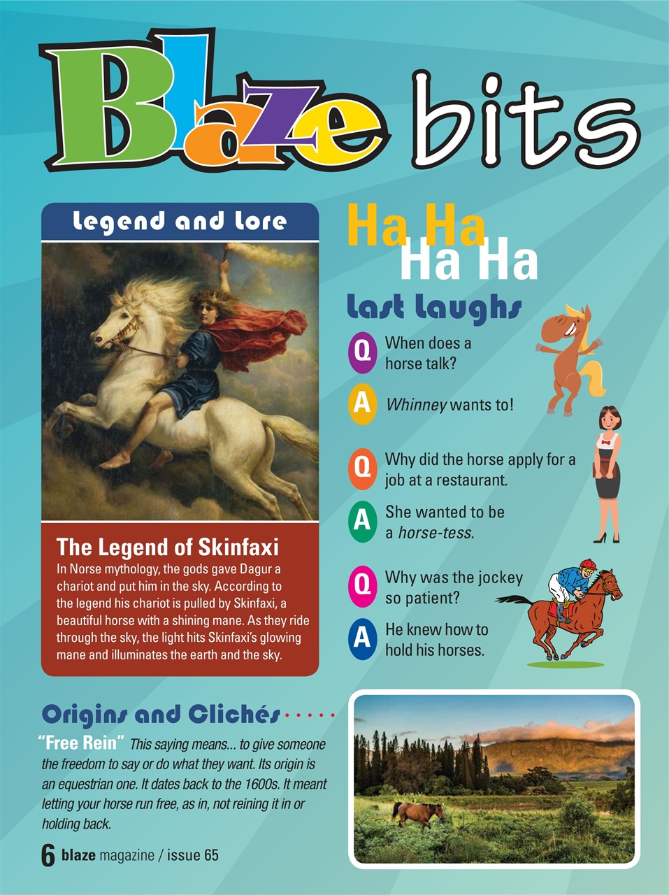 Blaze Magazine For Horse Crazy Kids Preview Pages