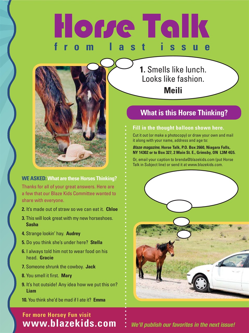 Blaze Magazine For Horse Crazy Kids Preview Pages