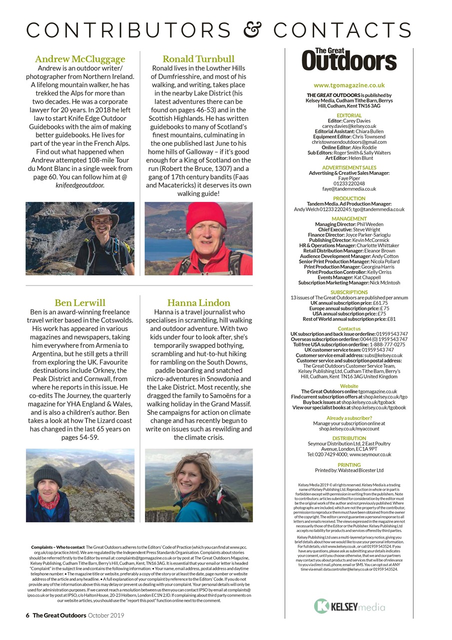 TGO - The Great Outdoors Magazine Preview Pages