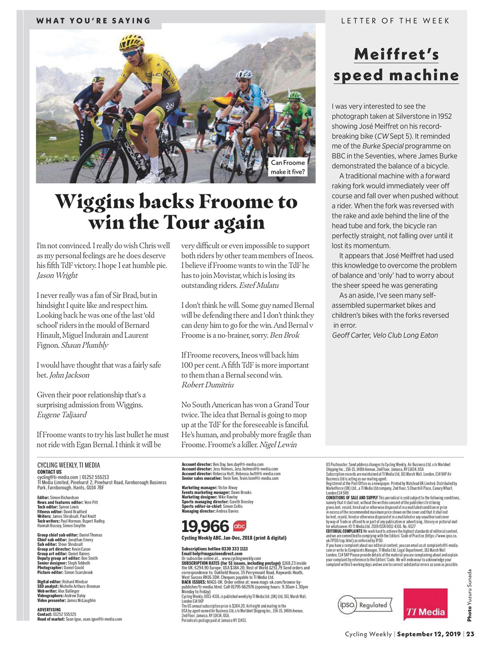 Cycling Weekly Preview Pages