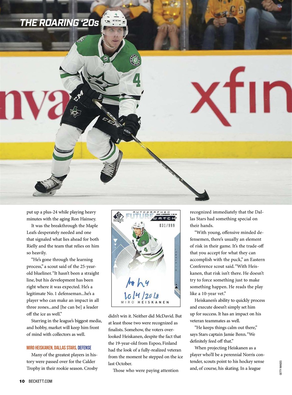 Beckett Hockey Magazine Preview Pages