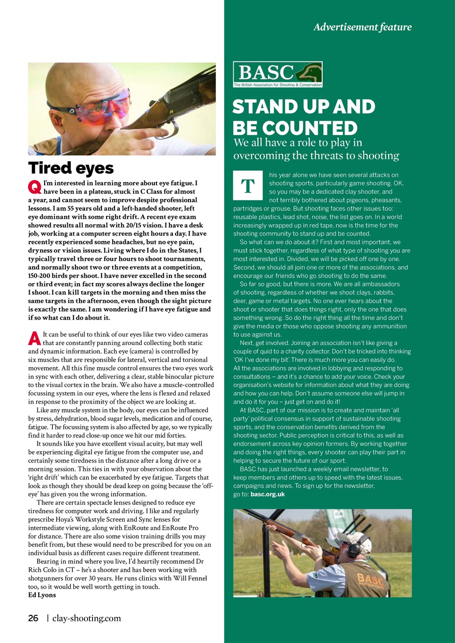 Clay Shooting Preview Pages