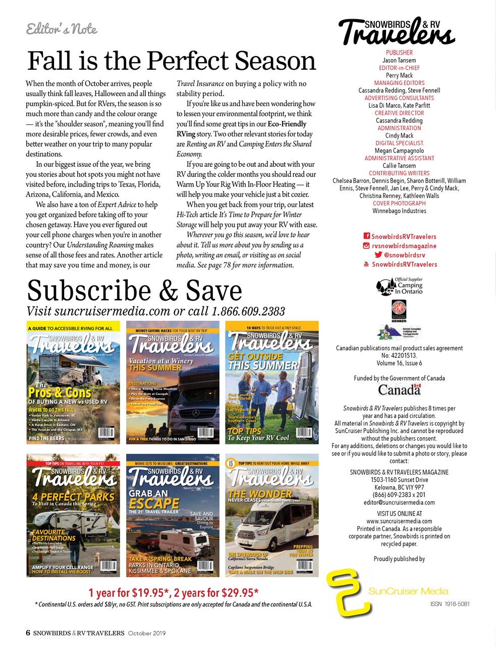 Snowbirds & RV Travelers Preview Pages