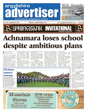 Argyllshire Advertiser issue 13 September 2019