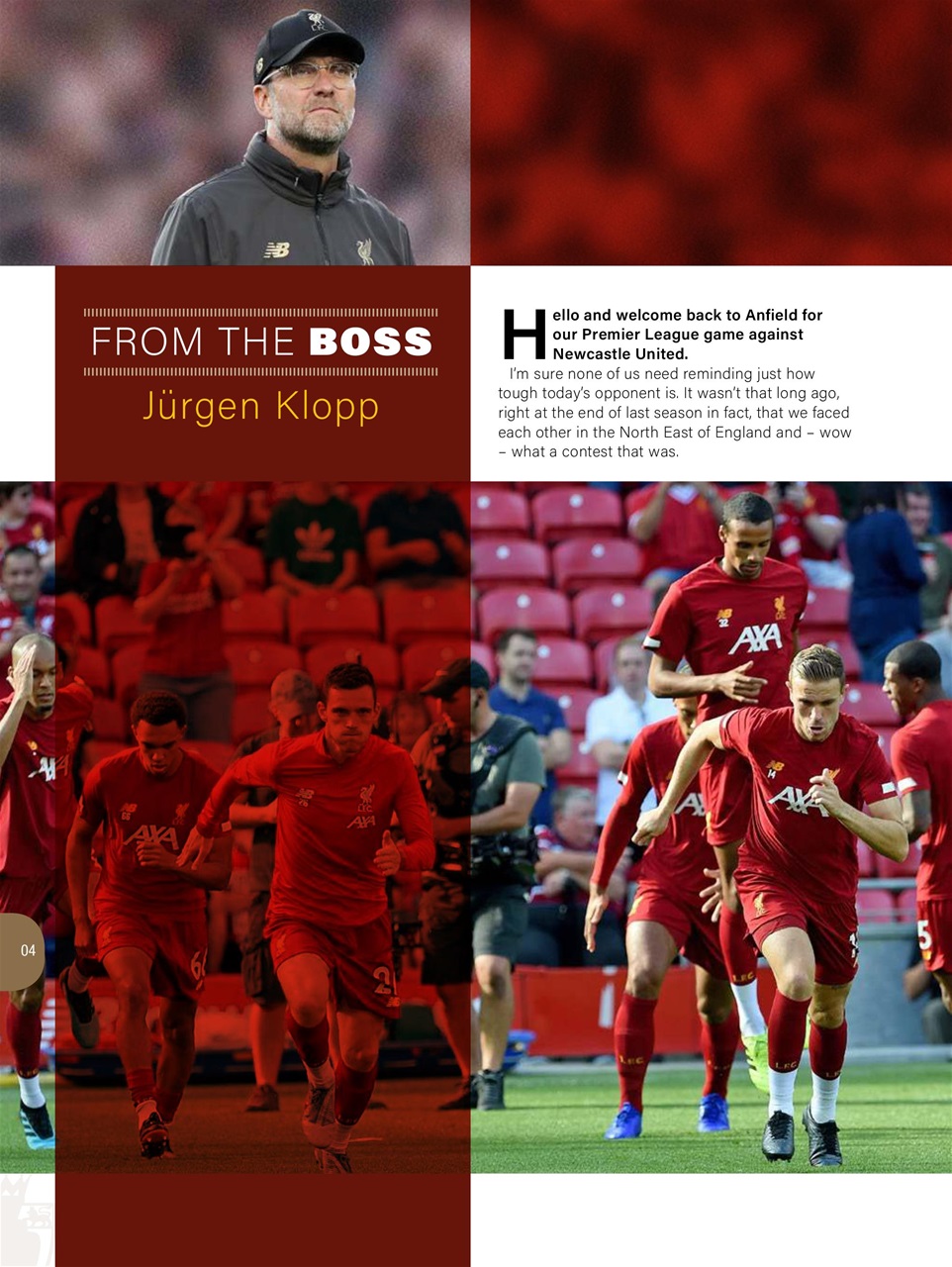 Liverpool FC Programmes Preview Pages