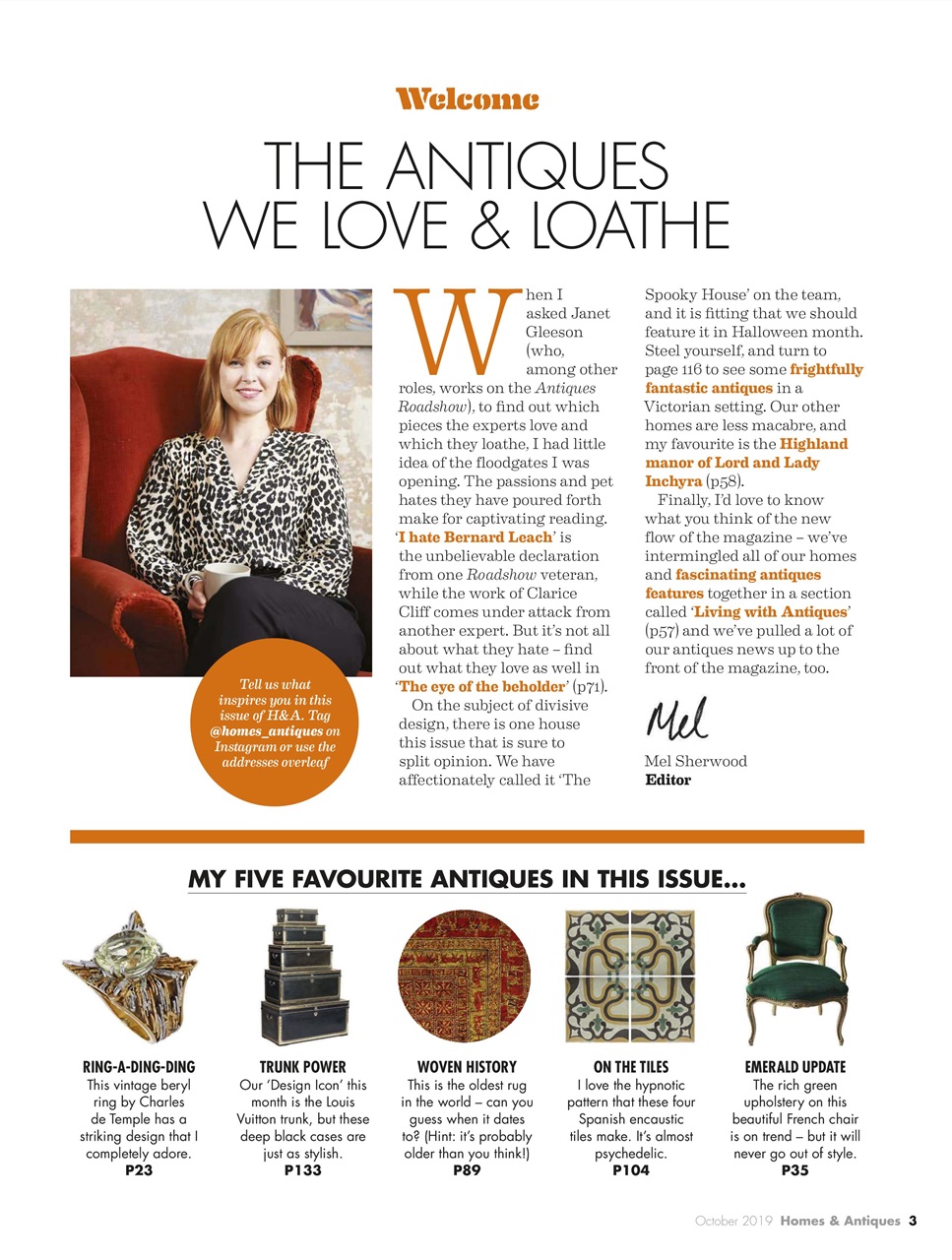 Homes & Antiques Magazine Preview Pages
