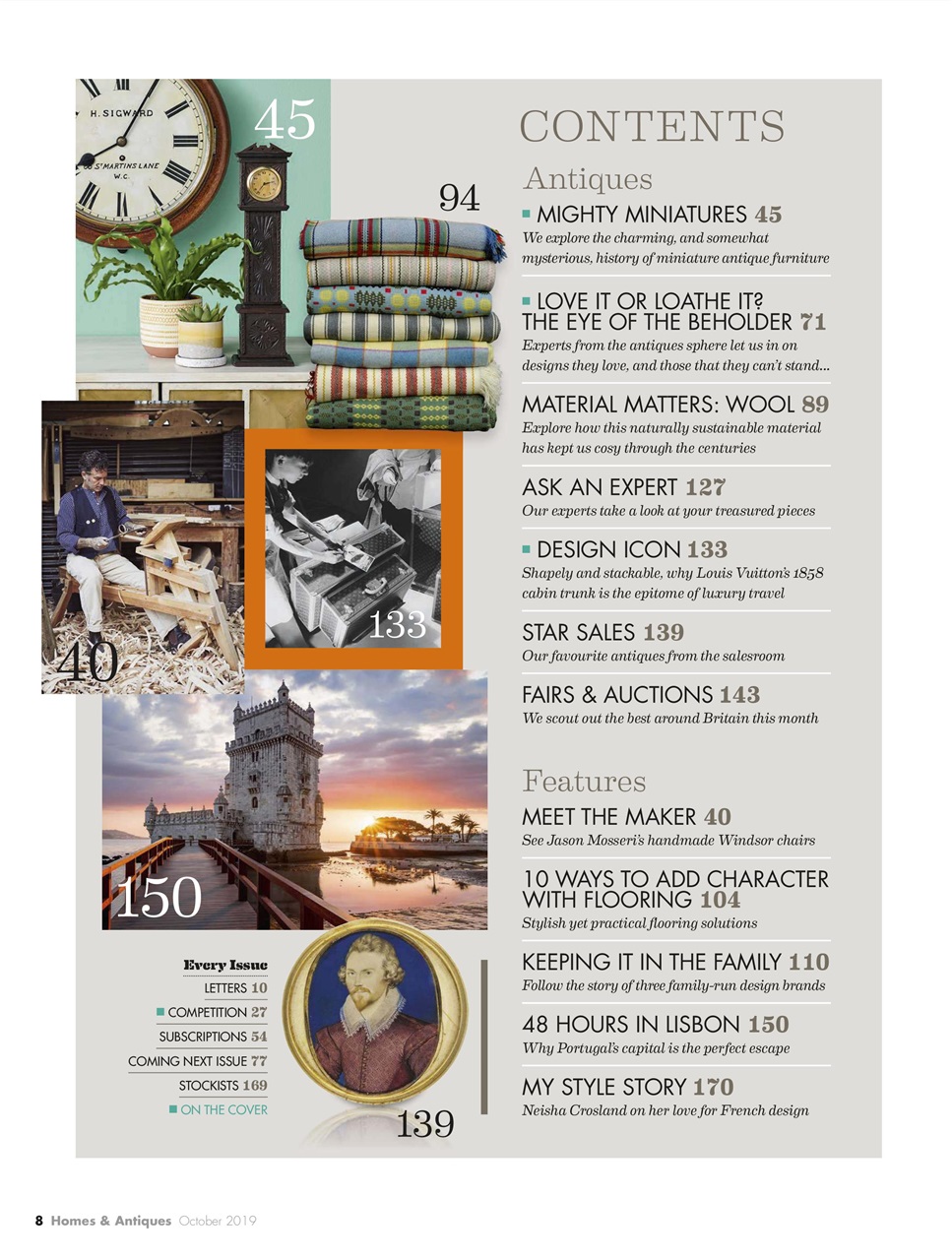 Homes & Antiques Magazine Preview Pages