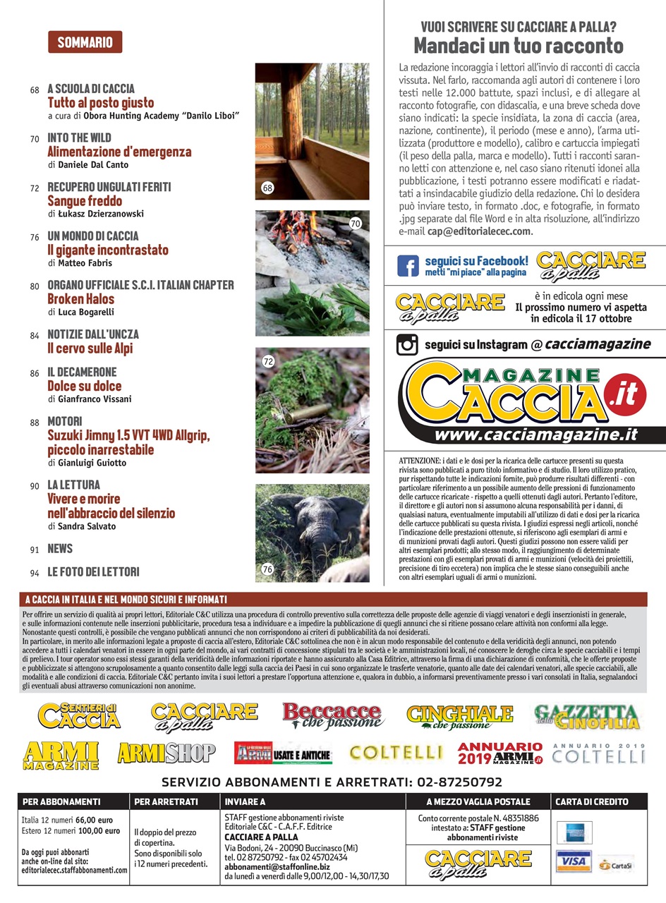 Caccia Magazine Preview Pages