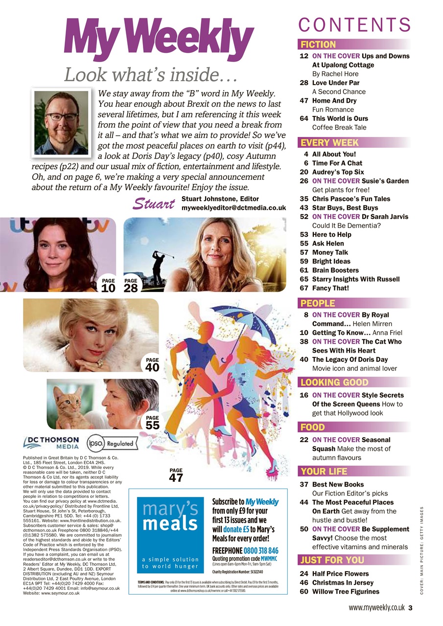 My Weekly Preview Pages