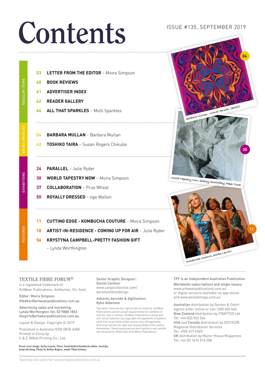 Textile Fibre Forum Preview Pages