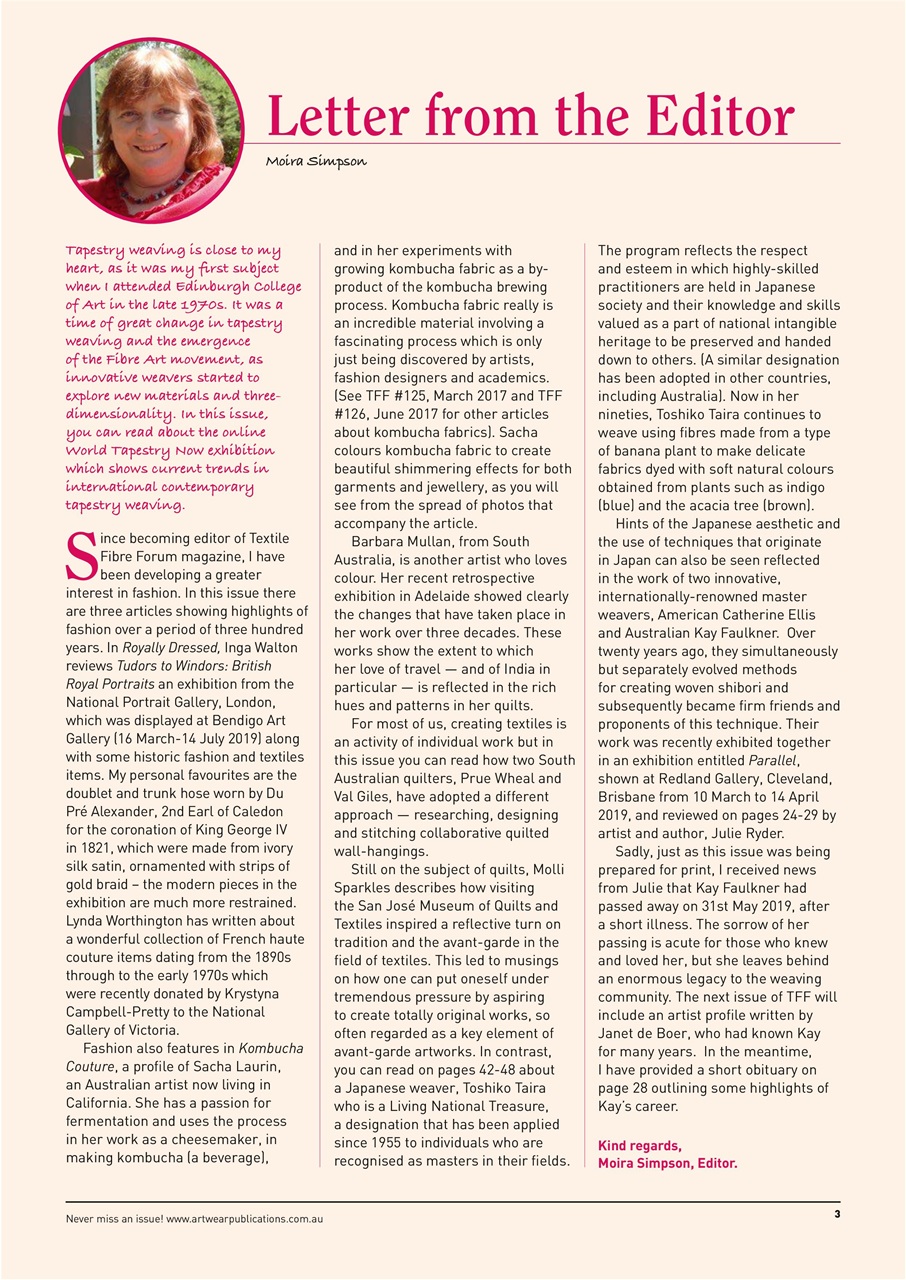 Textile Fibre Forum Preview Pages