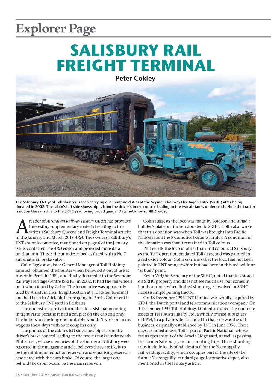 Australian Railway History Preview Pages