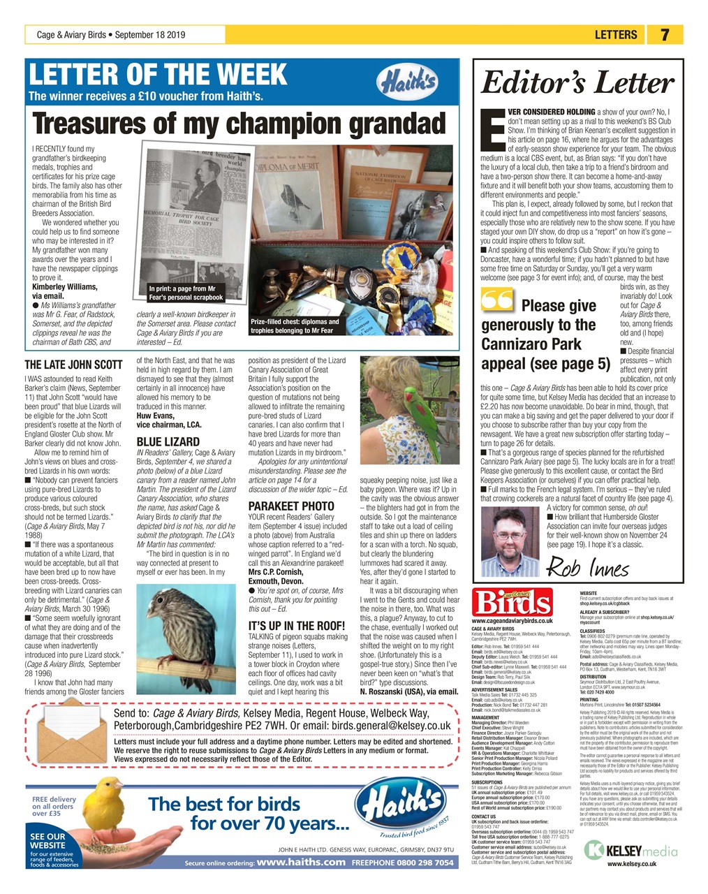 Cage & Aviary Birds Preview Pages