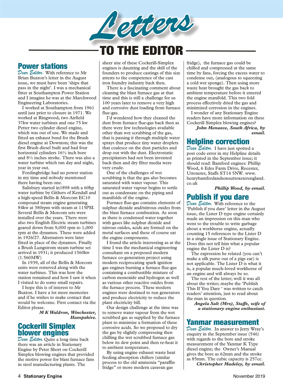 Stationary Engine Preview Pages