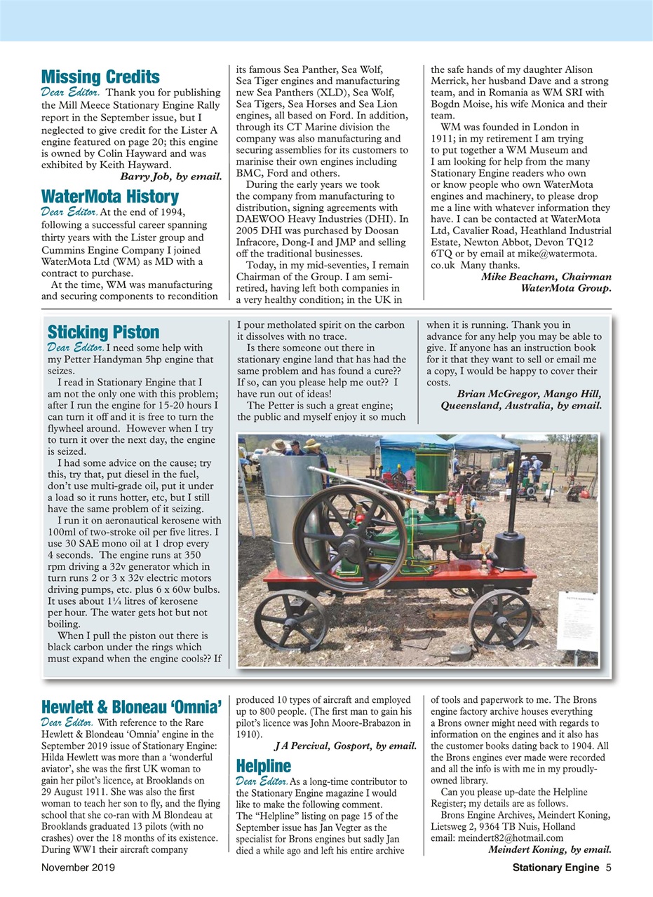 Stationary Engine Preview Pages