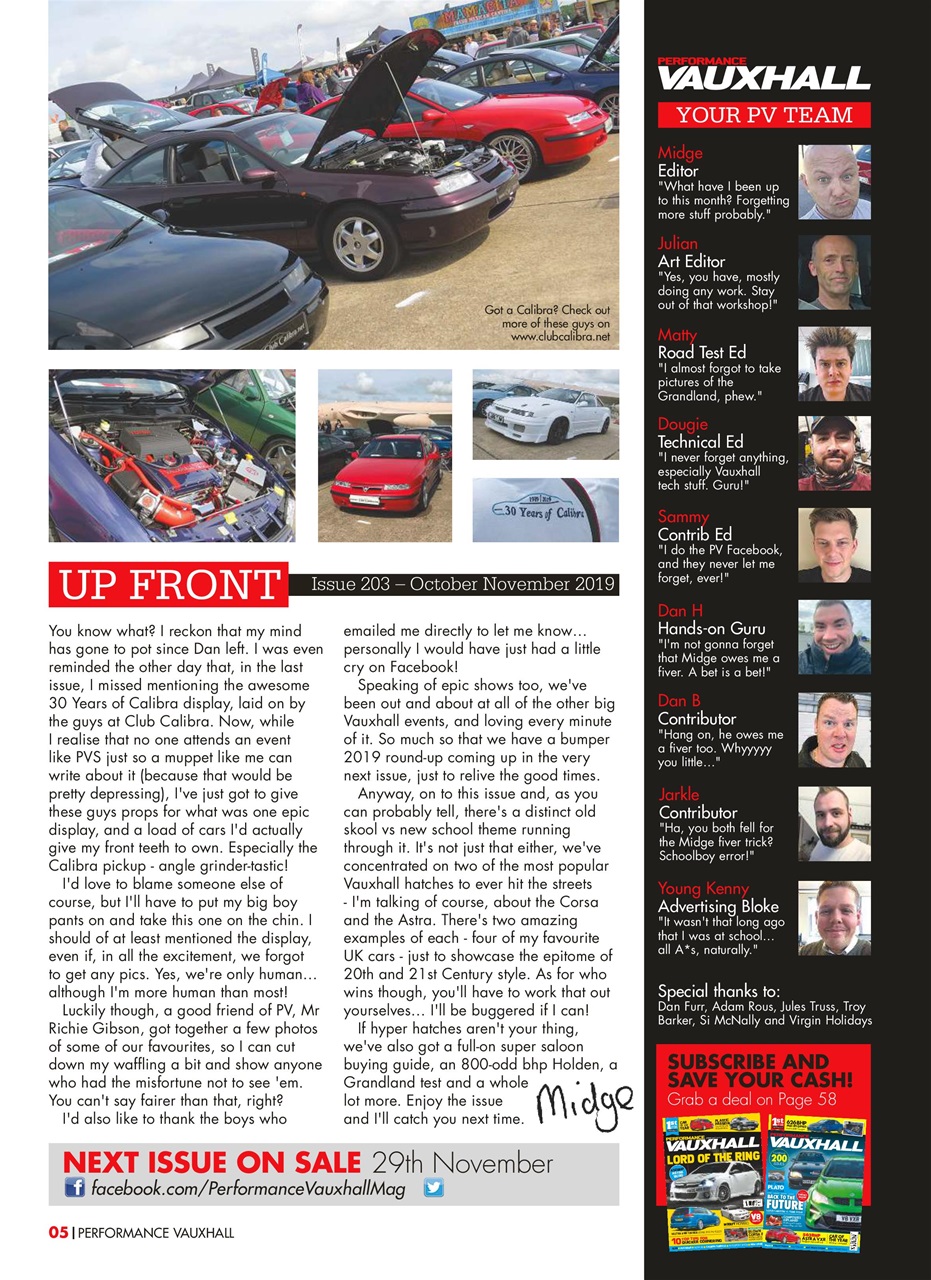 Performance Vauxhall Preview Pages