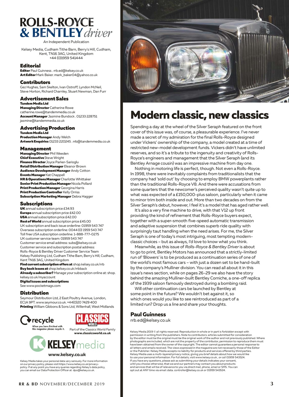 Rolls-Royce & Bentley Driver Preview Pages