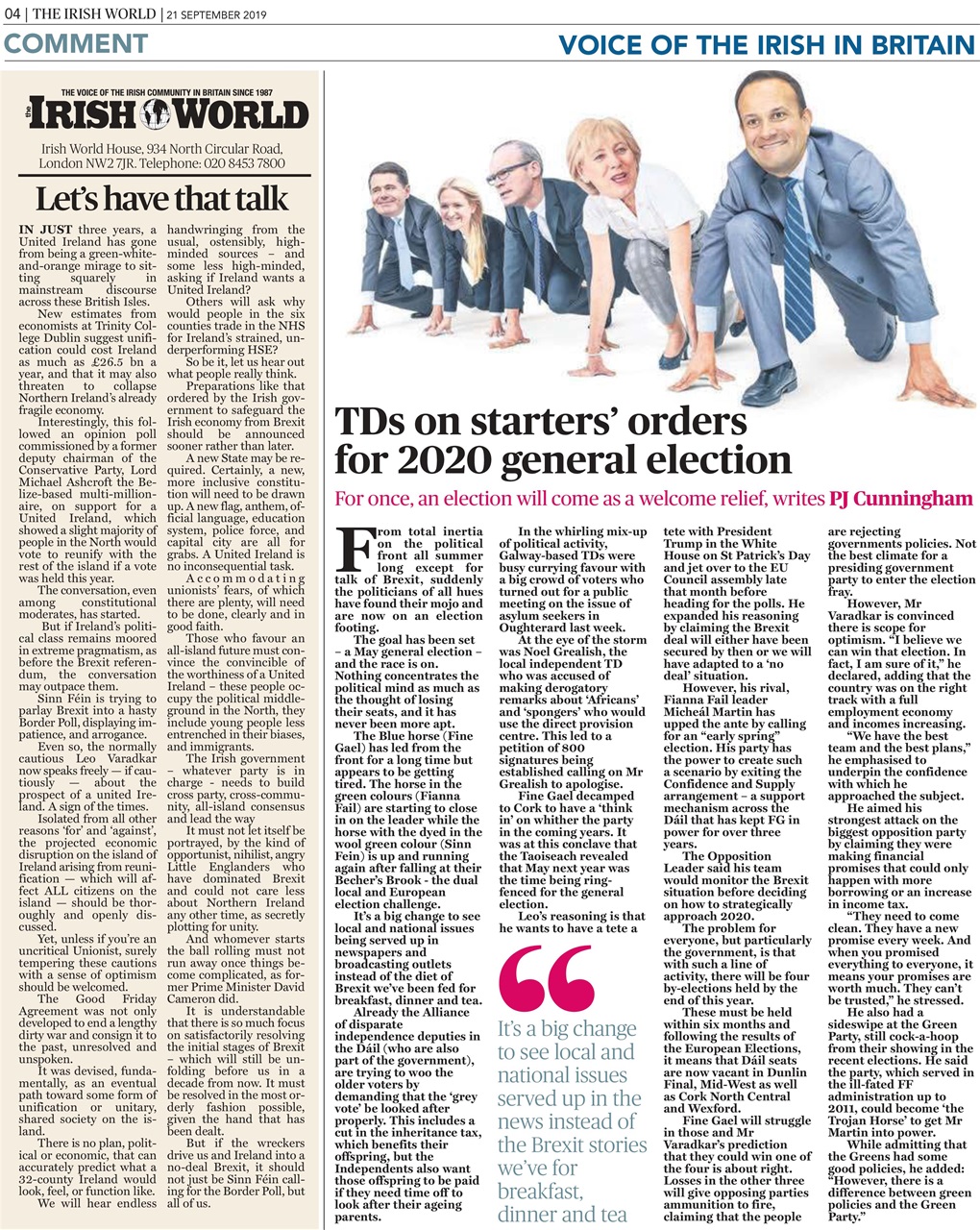 Irish World Preview Pages