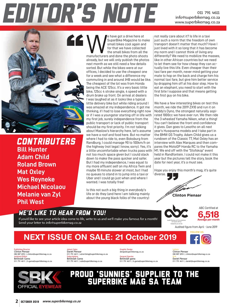 SuperBike South Africa Preview Pages