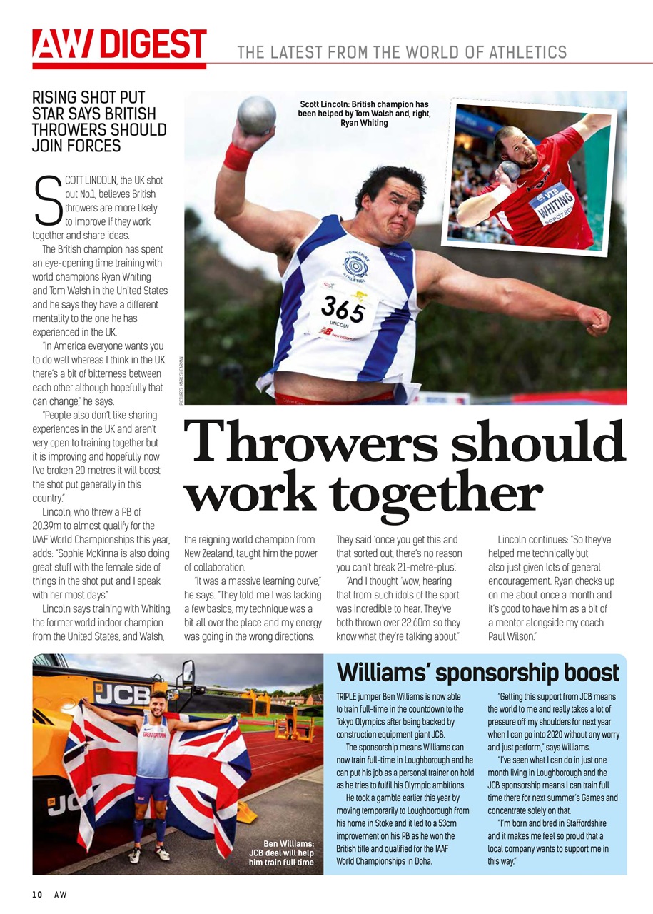 AW – Athletics Weekly Magazine Preview Pages