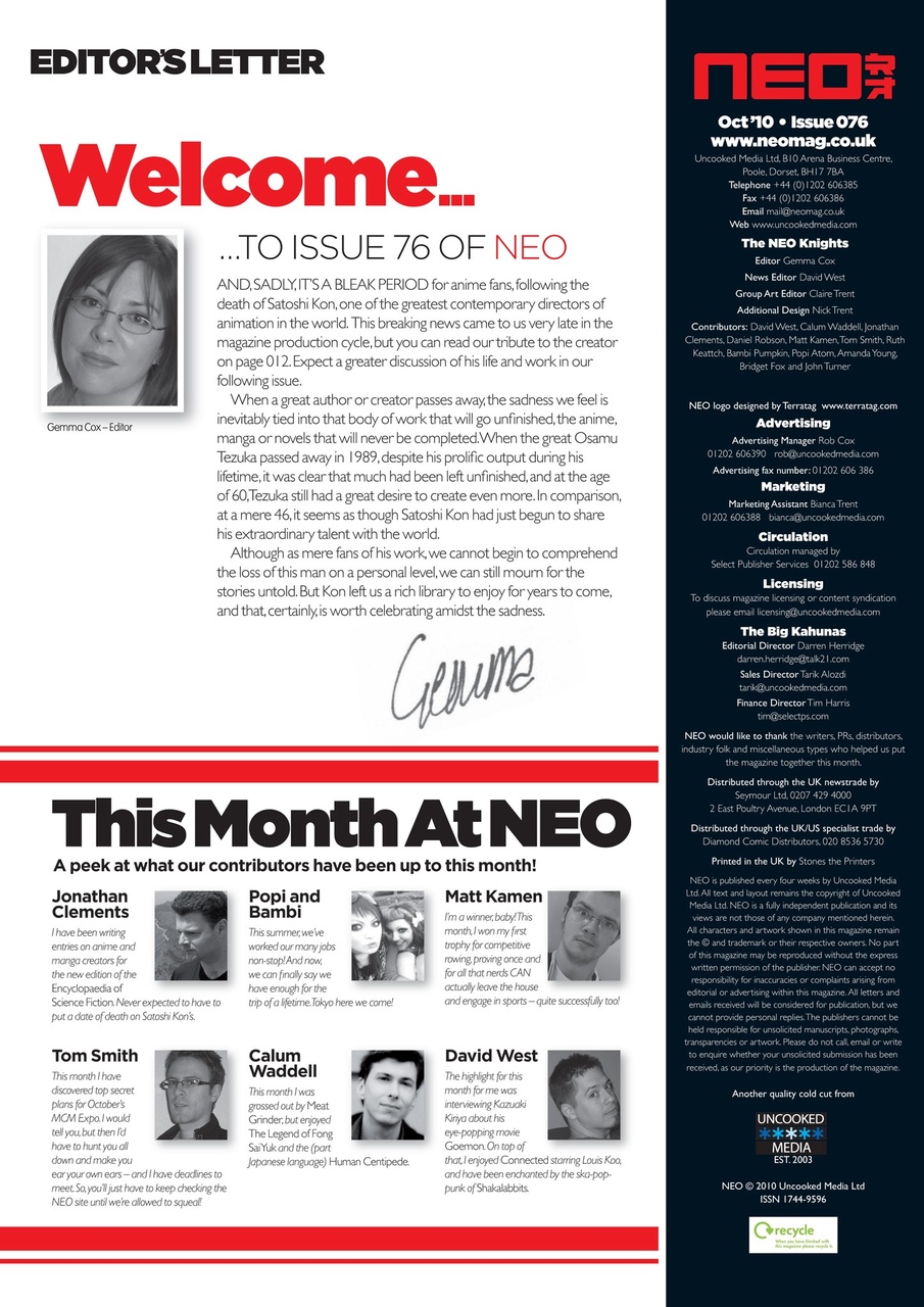 NEO Magazine Preview Pages