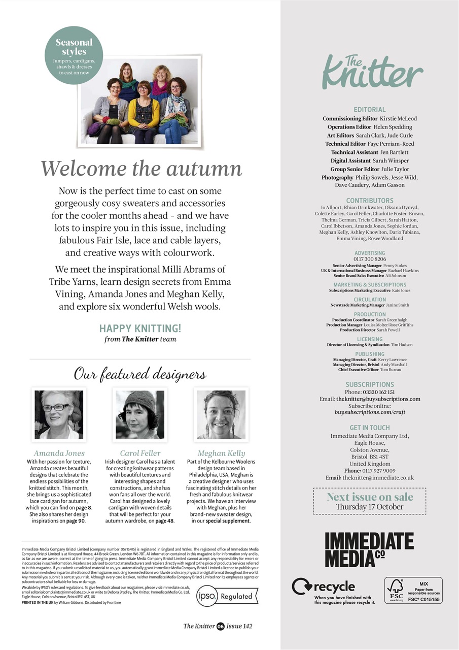 The Knitter Preview Pages