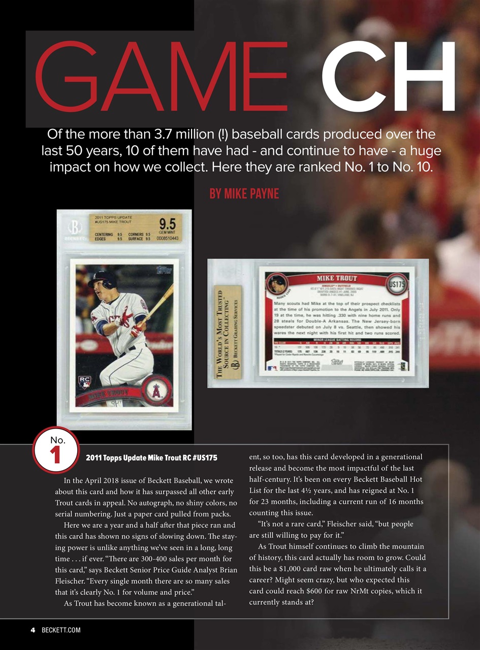 Beckett Baseball Magazine Preview Pages