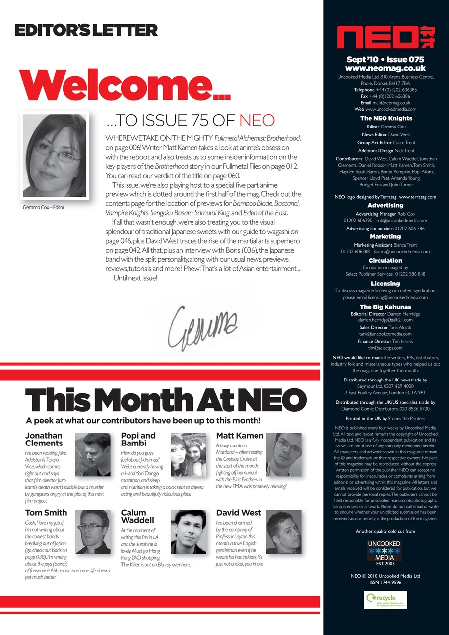 NEO Magazine Preview Pages