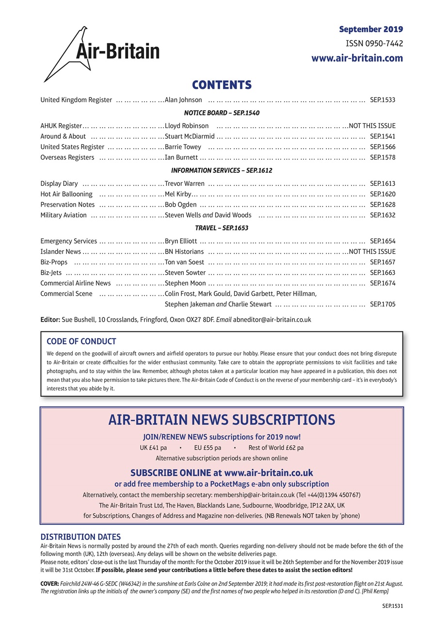 Air Britain News Preview Pages
