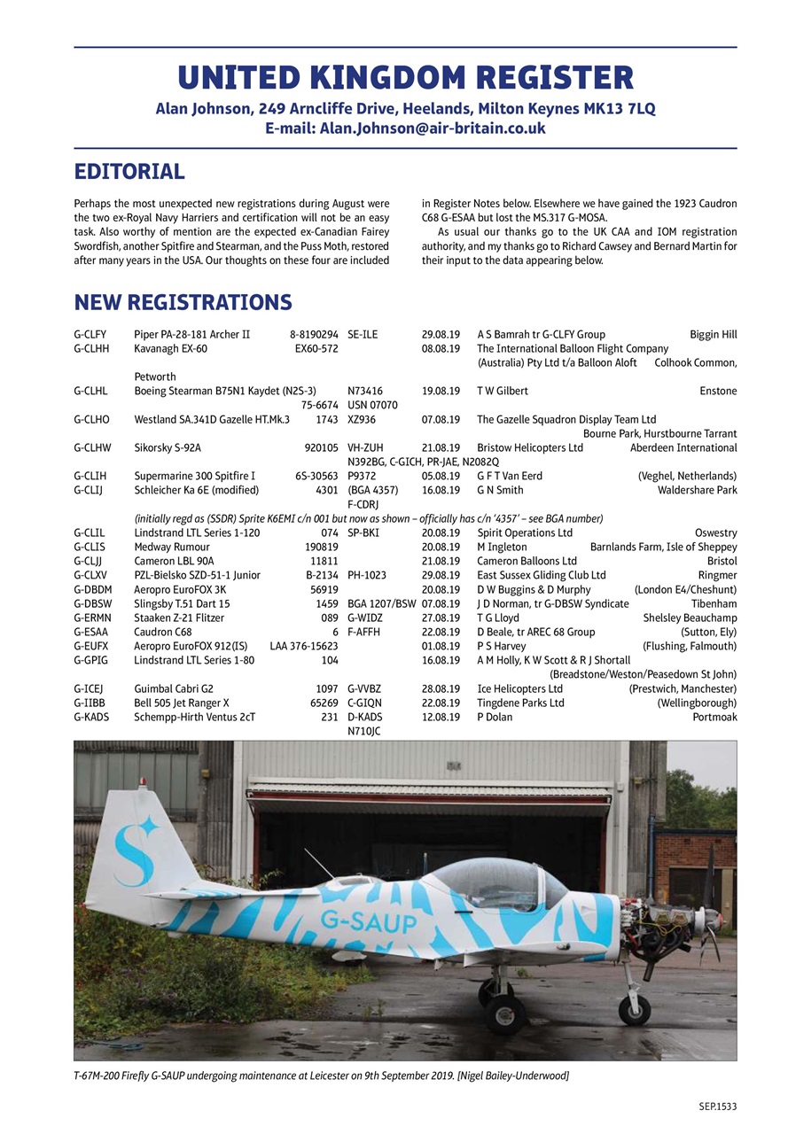 Air Britain News Preview Pages