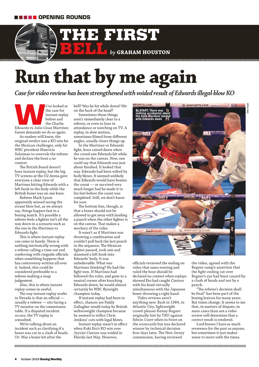 Boxing Monthly Preview Pages