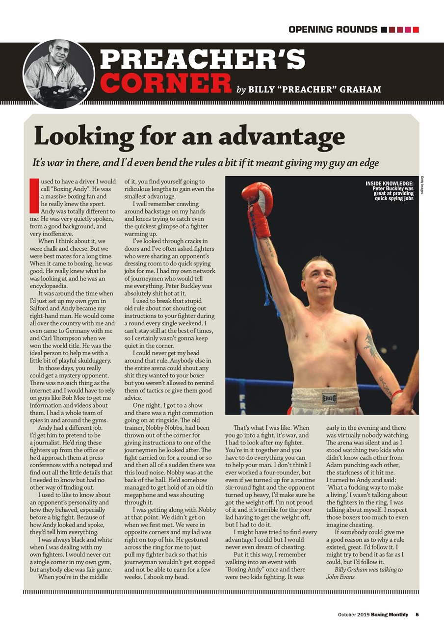 Boxing Monthly Preview Pages