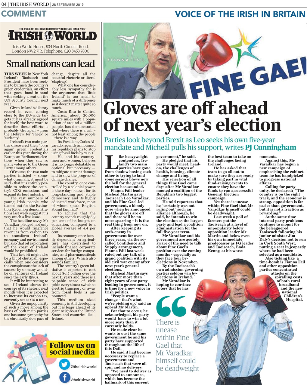 Irish World Preview Pages