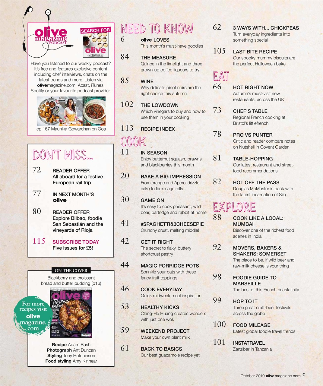 Olive Magazine Preview Pages