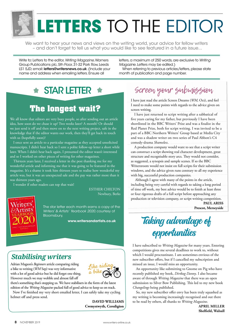 Writing Magazine Preview Pages