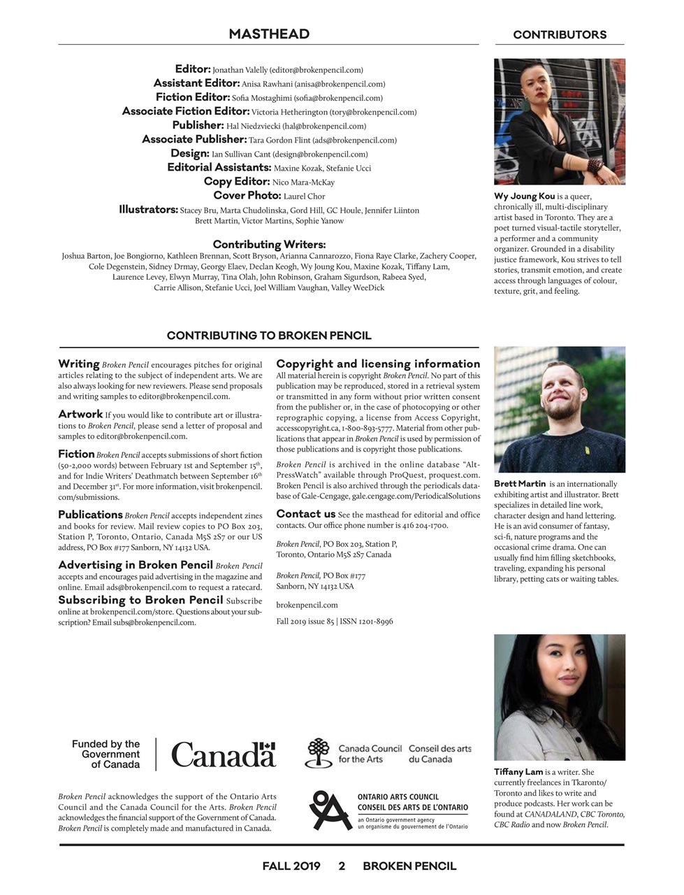 Broken Pencil Preview Pages