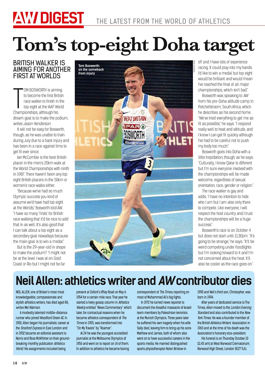AW – Athletics Weekly Magazine Preview Pages